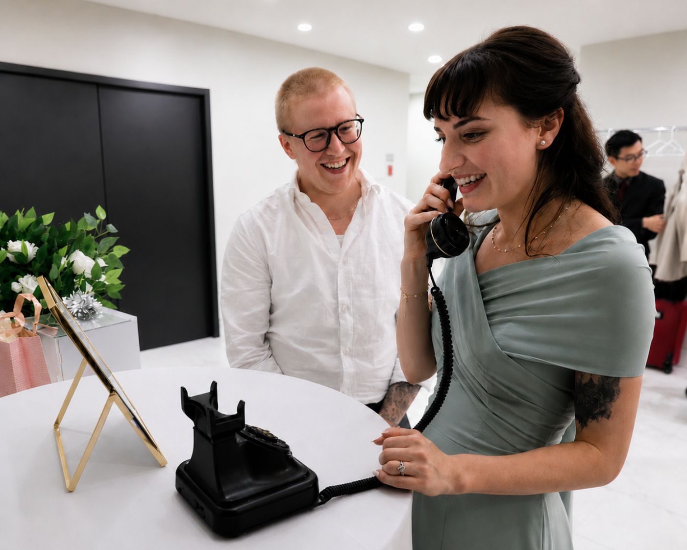 Audio Guestbook in use