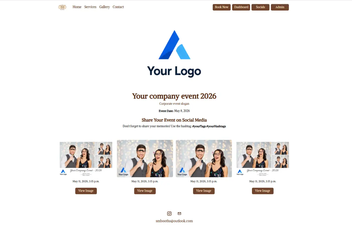 Branded online gallery example