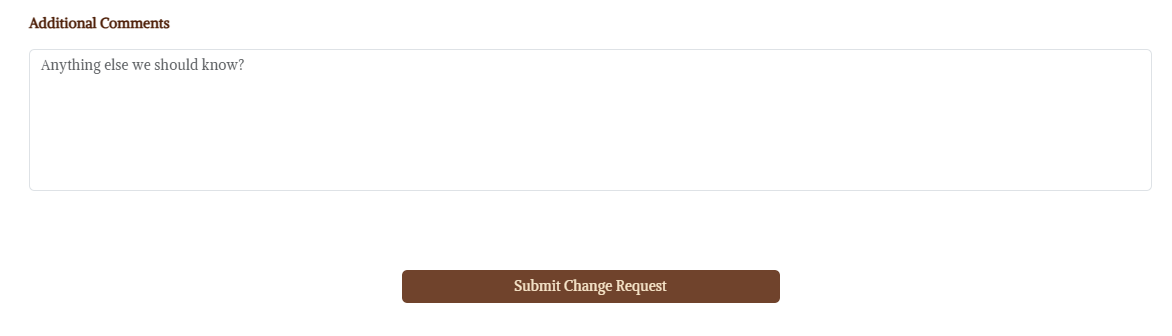Submit changes button
