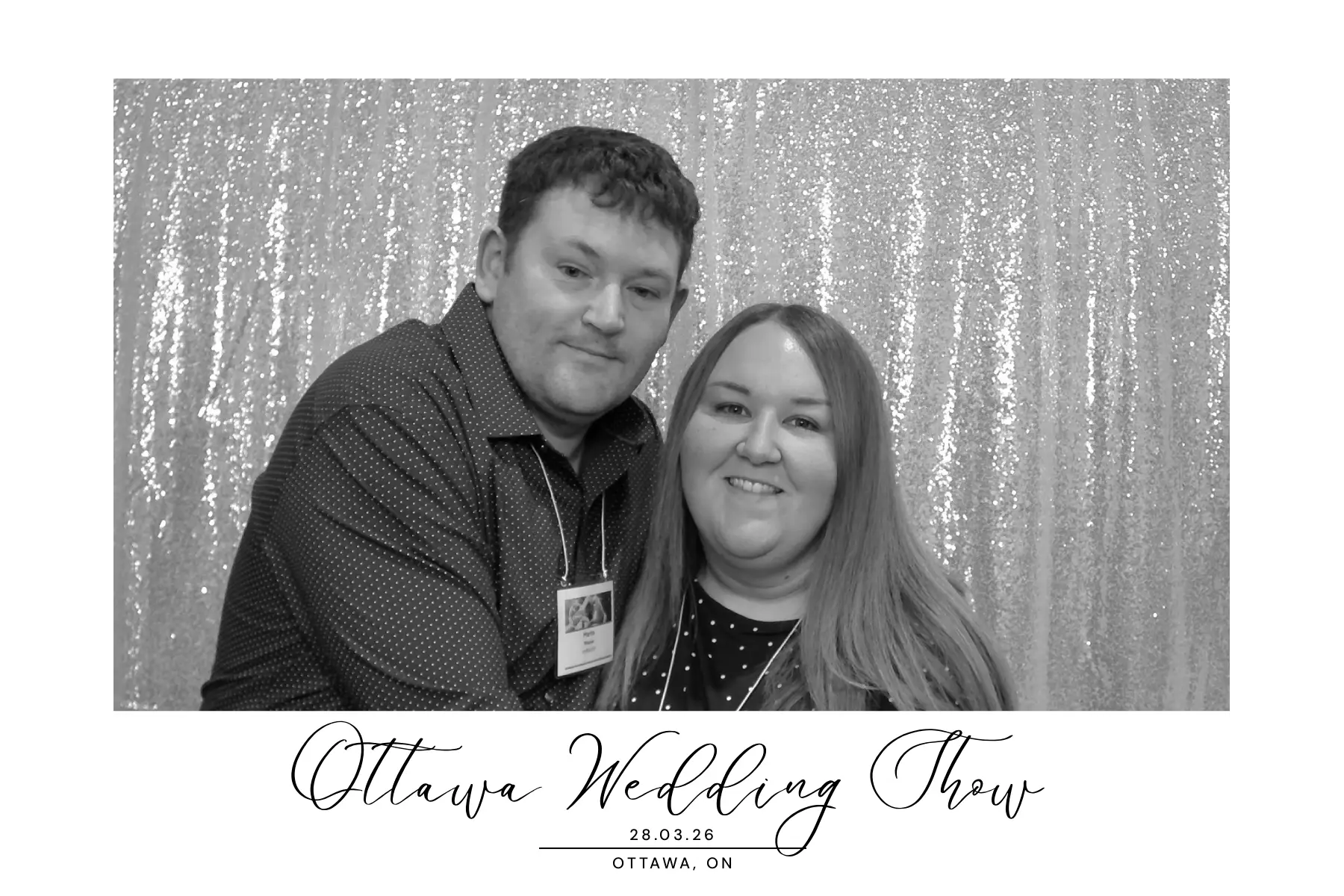 Minimalistic black and white photobooth wedding template example