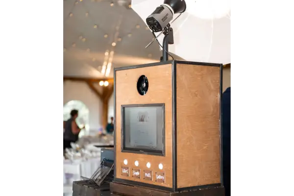 Rustic photobooth at wedding